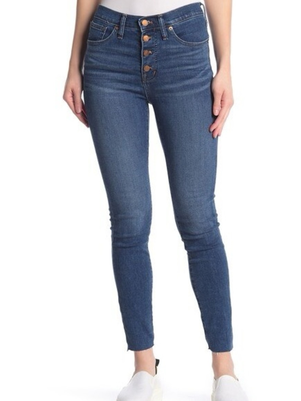 Madewell 9" Mid-Rise Button Front Skinny Jeans Size 29